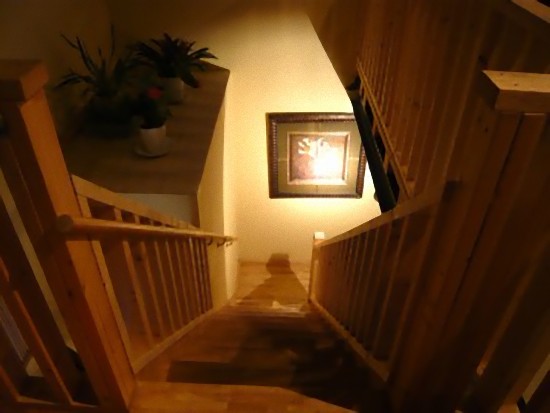 ２階から１階へ降りる階段です｡
