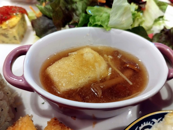 揚げ餅のキノコみぞれ餡 