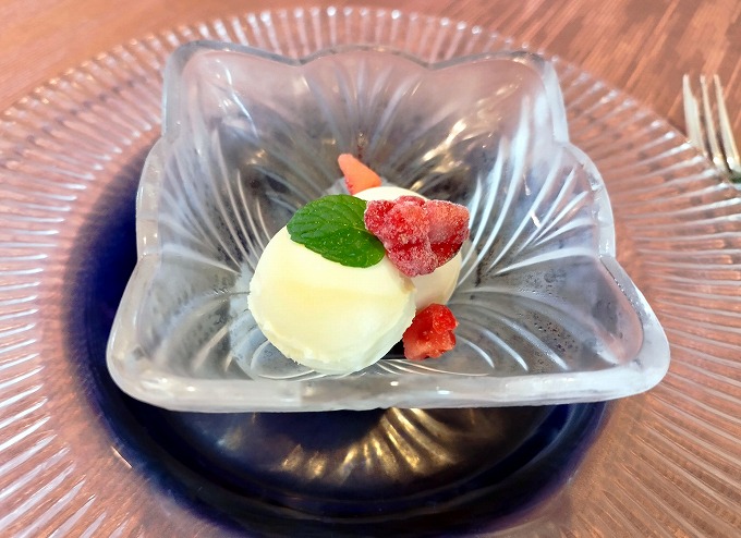 バニラアイス＆りんごシャーベット