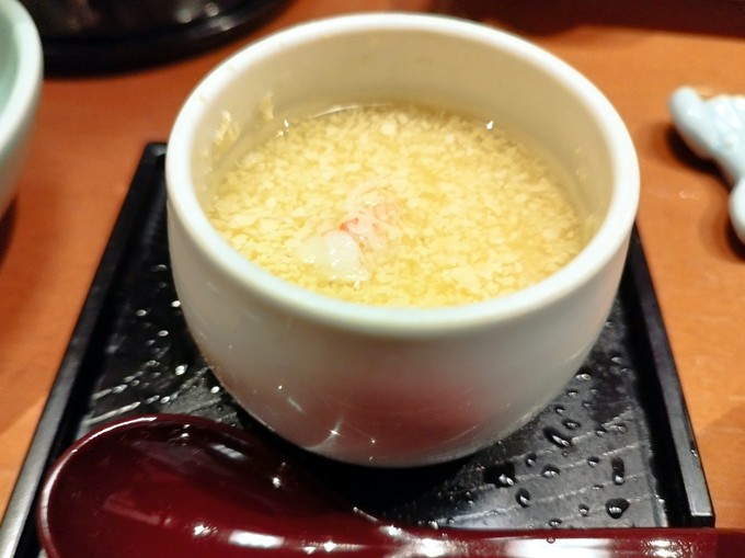 湯葉餡かに茶碗蒸し